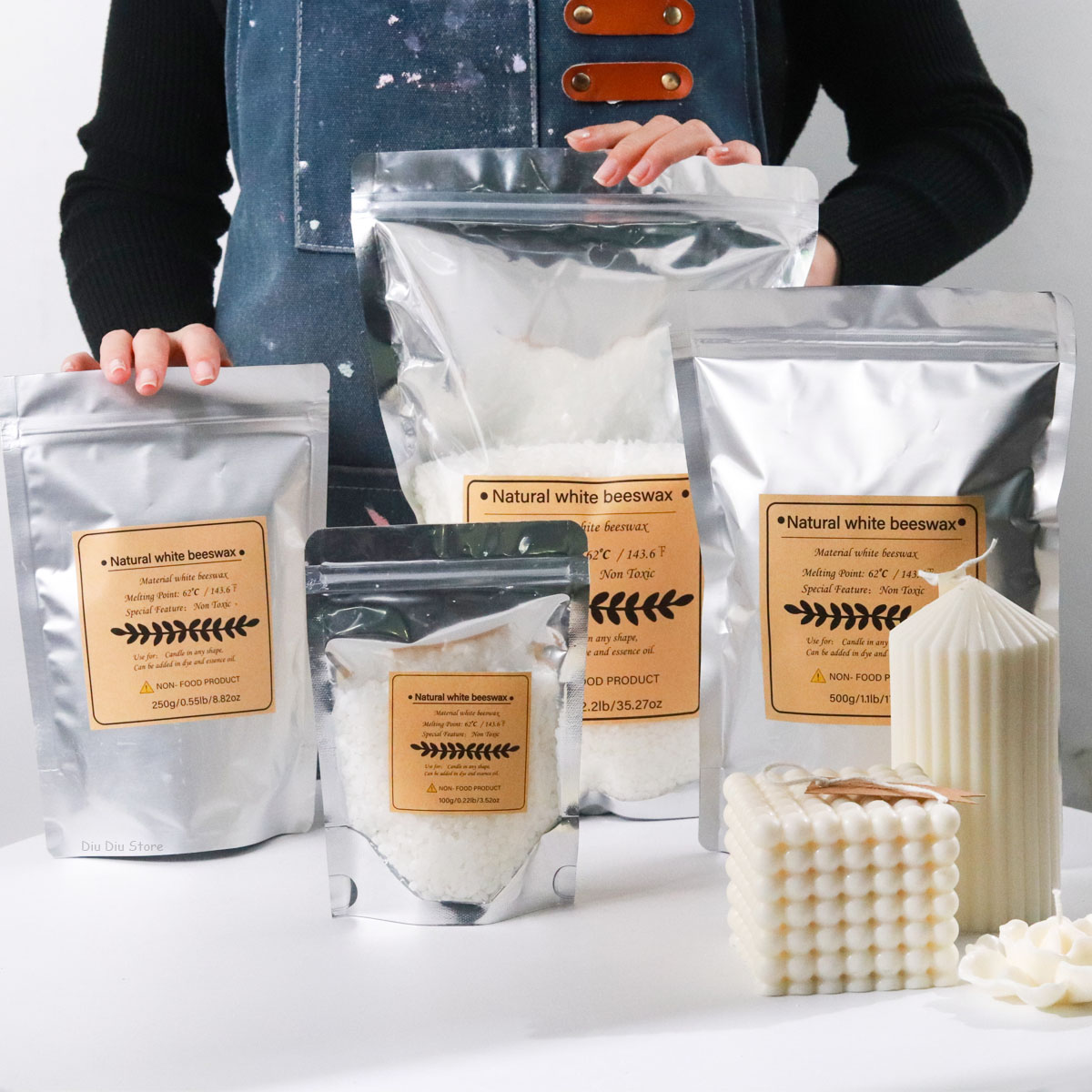 Candle Making Kit Beeswax - White Beeswax Pure Natural Granular Scented