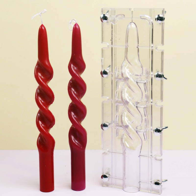 Candle Making Kit Diy - XOẮN Sọc Cột Acrylic Nến Khuôn