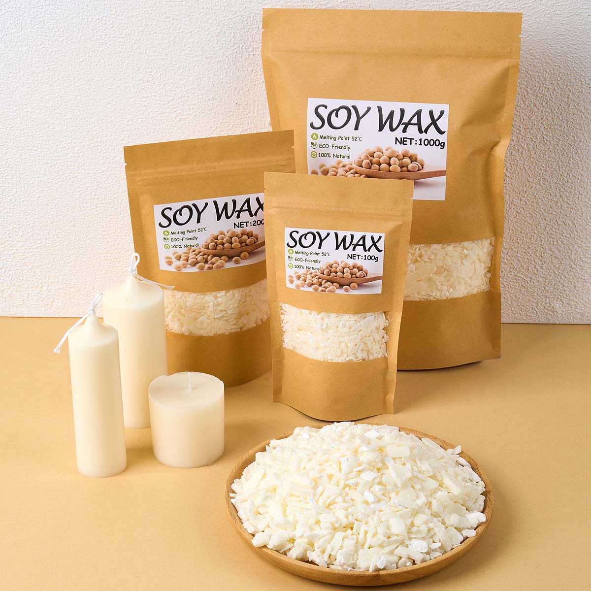 Candle Making Kit Diy - 1 Pounds Pure White Soy Wax