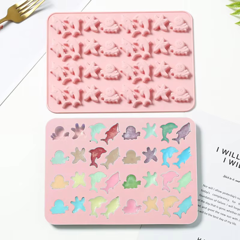 Candle Making Jelly - Seabed Creature Chocolate Silicone Mold Dolphin