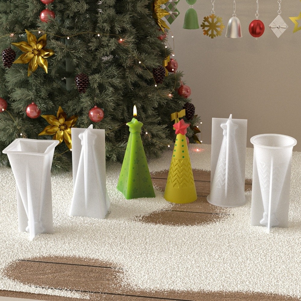 Candle Making Kit Xmas - New Silicone Christmas Cone Candle Mold