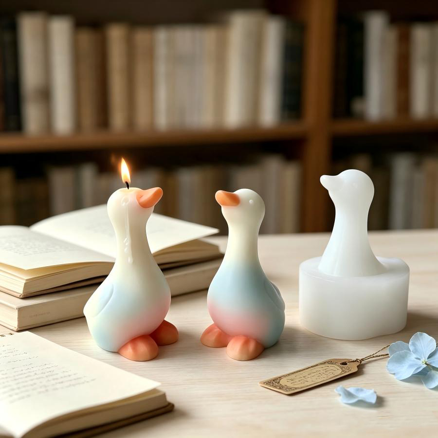 New 3D Duck Silicone Mold, DIY - đánh giá và giá Candle Making Jelly