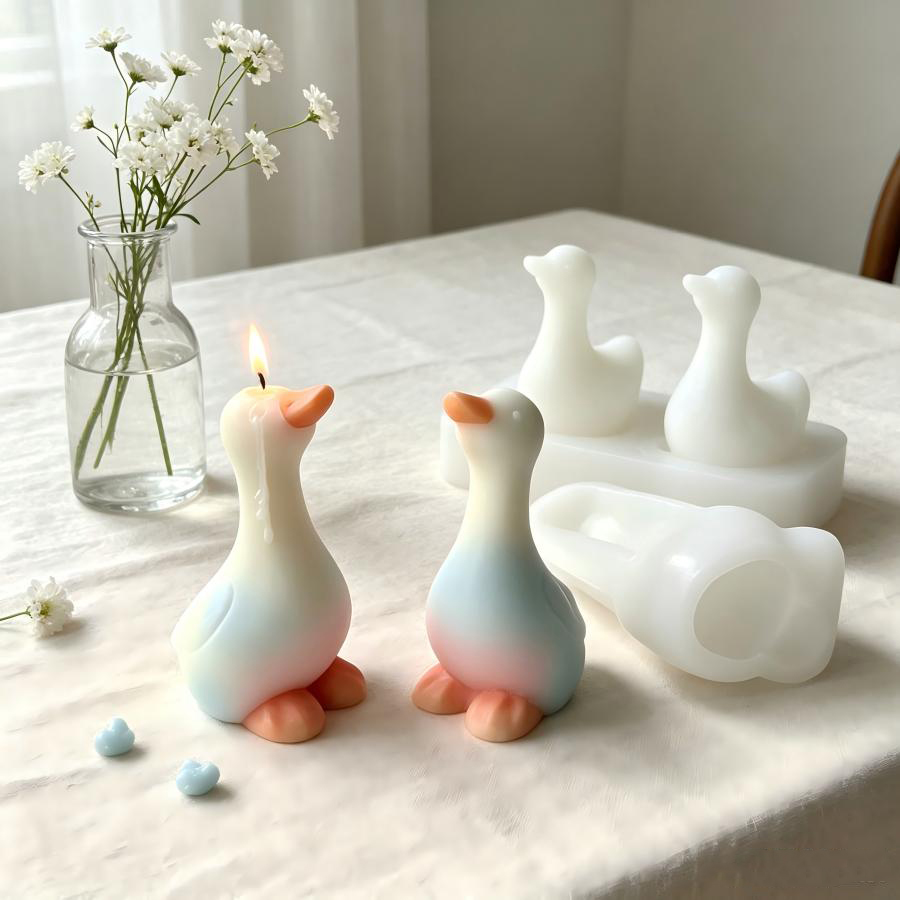 New 3D Duck Silicone Mold, DIY - đánh giá và giá Candle Making Jelly