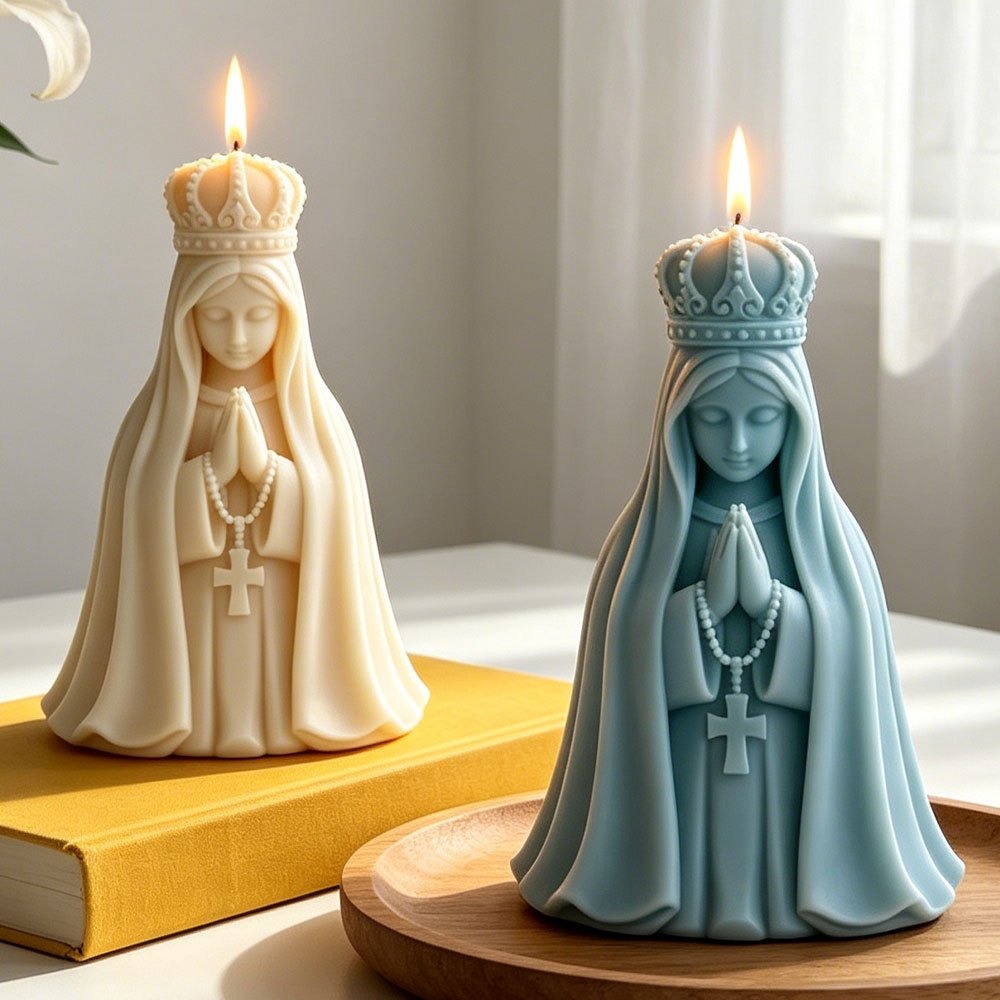 3D Crown Virgin Mary Silicone  - đánh giá và giá Candle Making Jelly
