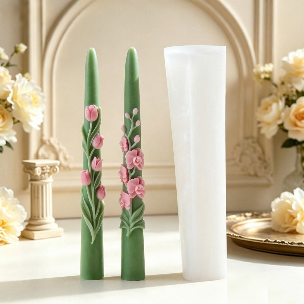 Long Pole Flower Taper Candle  - đánh giá và giá Candle Making Course