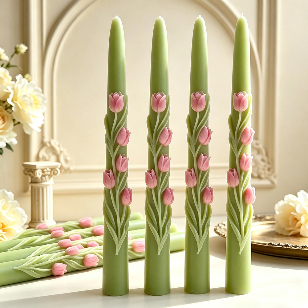 Long Pole Flower Taper Candle  - đánh giá và giá Candle Making Course
