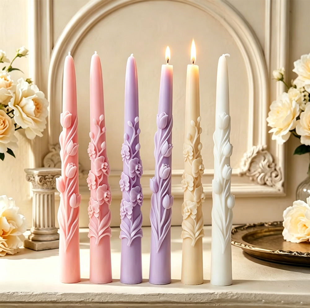 Long Pole Flower Taper Candle  - đánh giá và giá Candle Making Course
