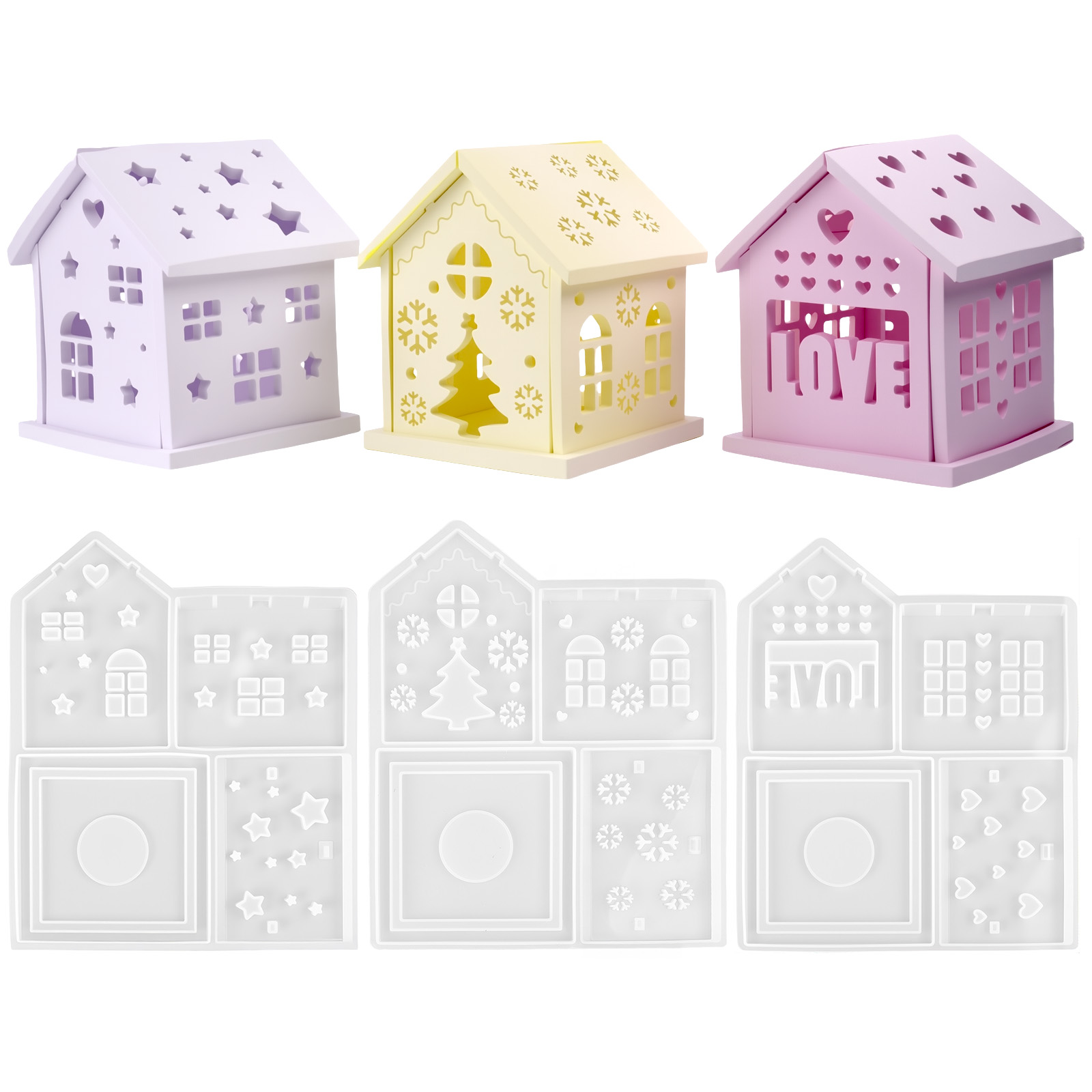 3D House Silicone Mold DIY Chr - đánh giá và giá Candle Making Party