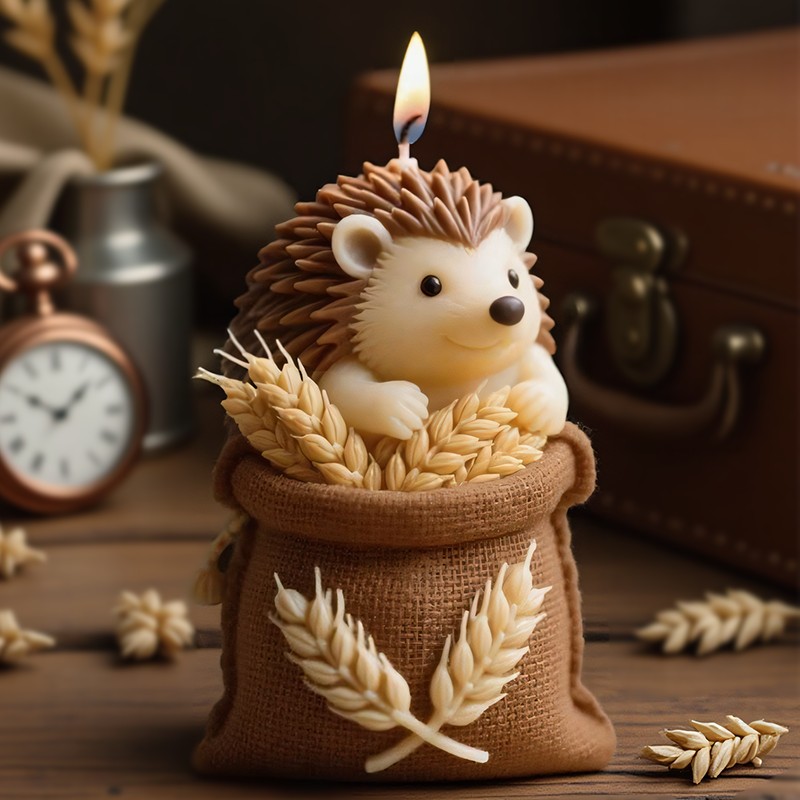 A Cute hedgehog-shaped Candle  - đánh giá và giá Candle Making Temperature