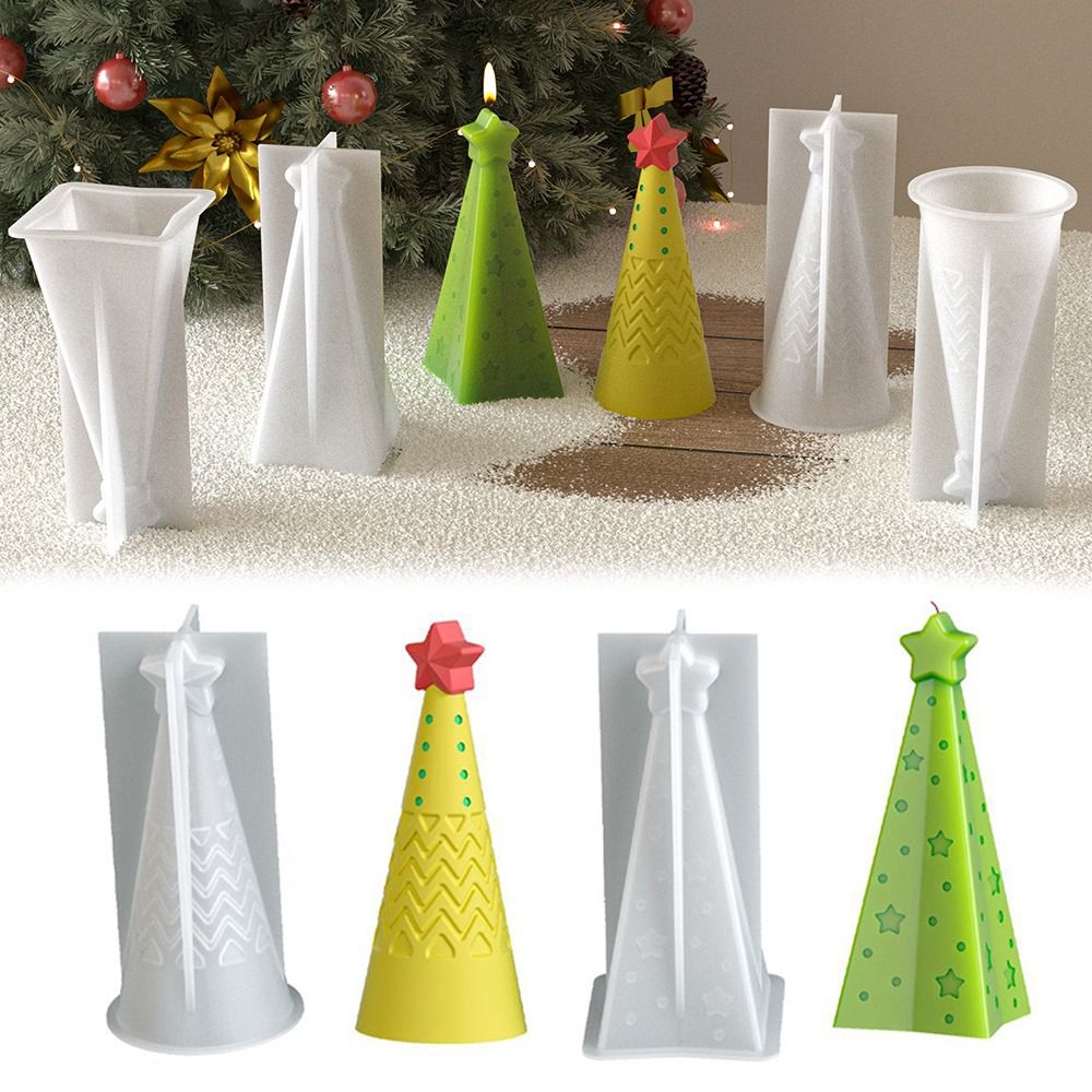 Silicone Christmas Cone Candle - đánh giá và giá Candle Making Kit Xmas