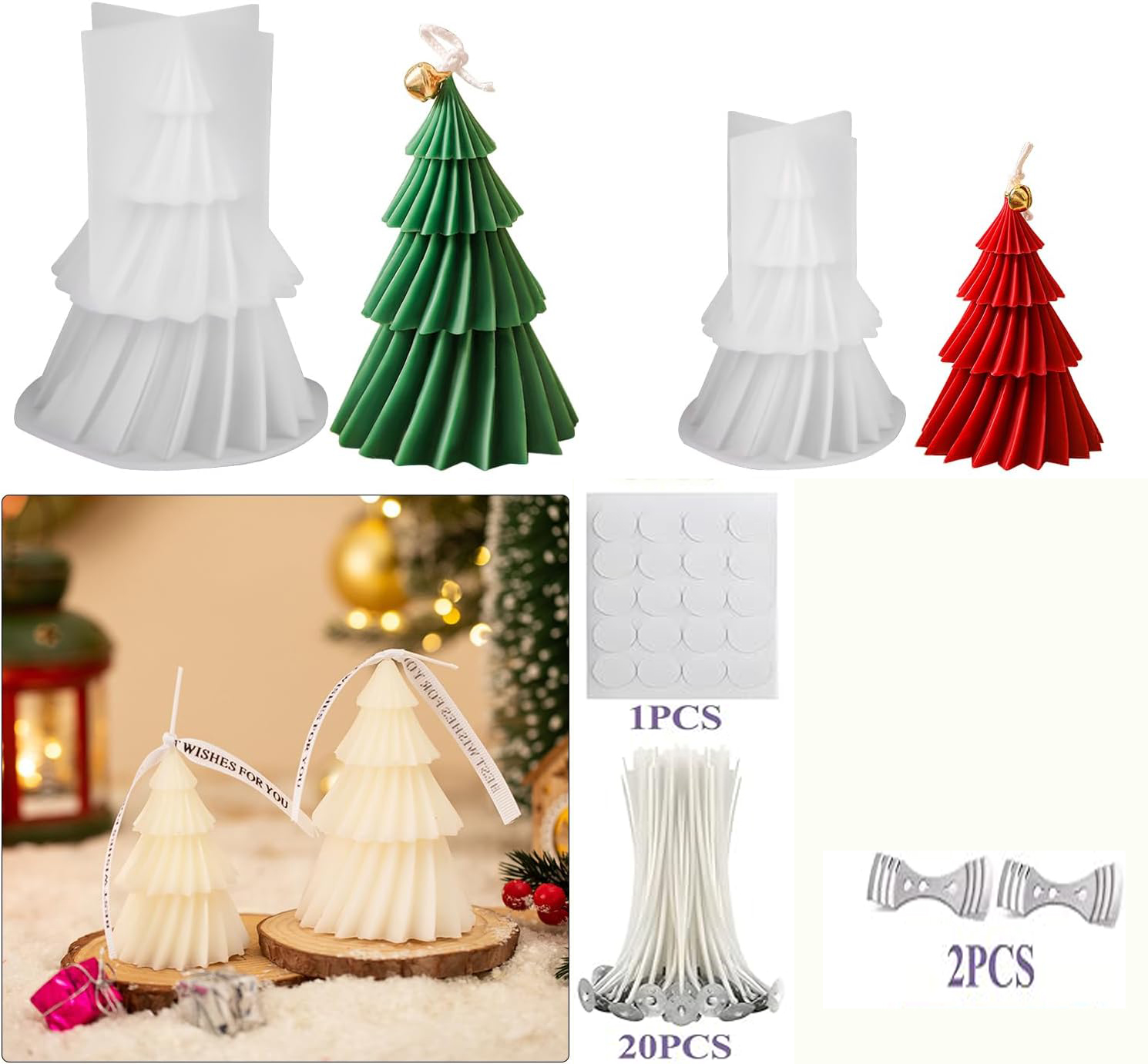 Christmas Tree Silicone Candle - đánh giá và giá Candle Making Kit Xmas