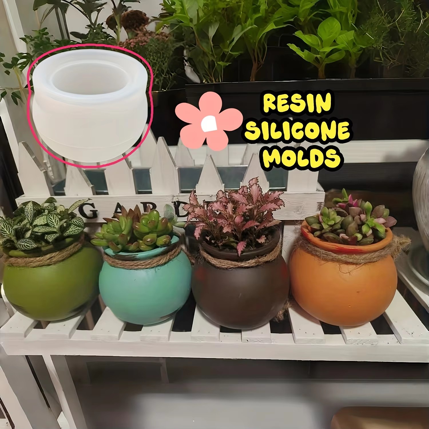 Silicone Flower Pot Molds, Res - đánh giá và giá Candle Making Party