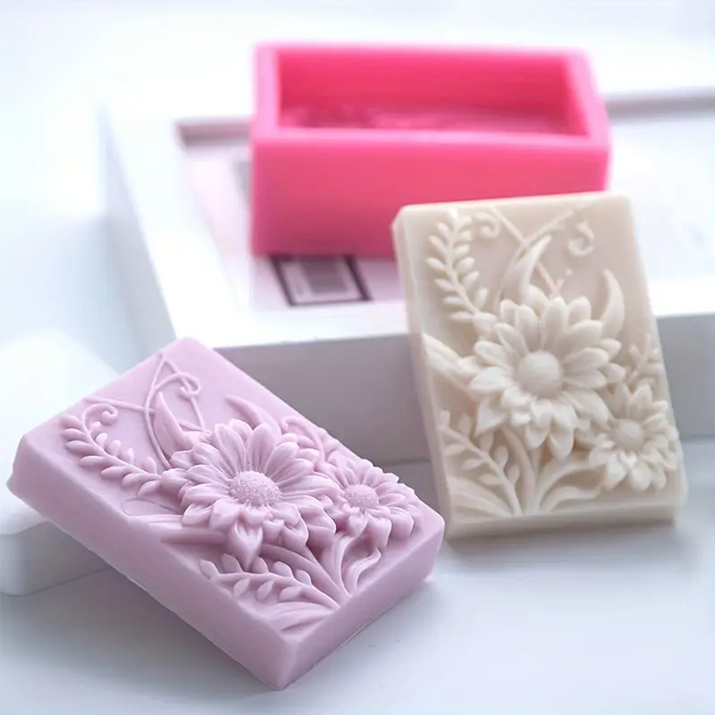 3D Flower Square Soap Silicone - đánh giá và giá Candle Making Party