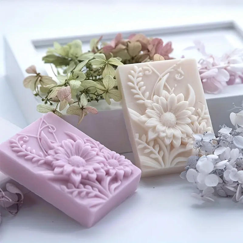 3D Flower Square Soap Silicone - đánh giá và giá Candle Making Party