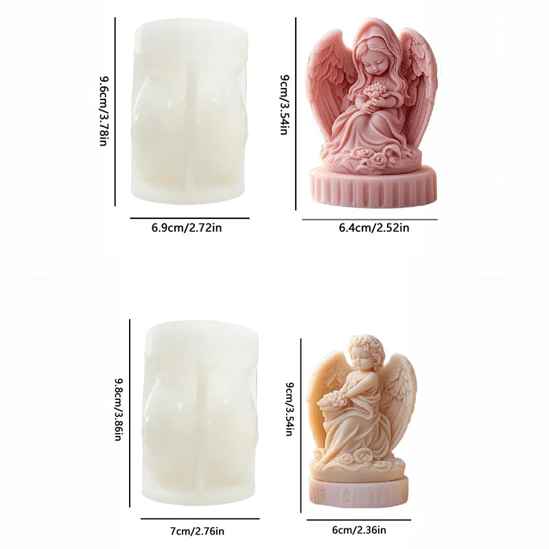 3D cute couple angel candle mo - đánh giá và giá Candle Making Temperature
