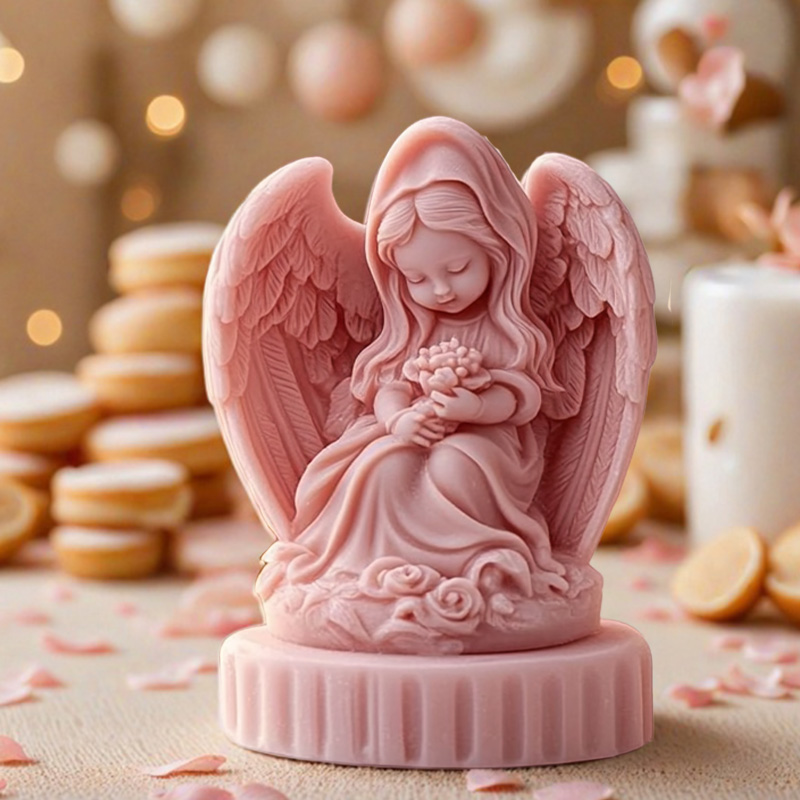 3D cute couple angel candle mo - đánh giá và giá Candle Making Temperature
