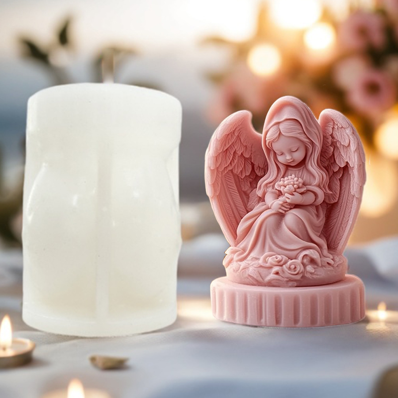 3D cute couple angel candle mo - đánh giá và giá Candle Making Temperature