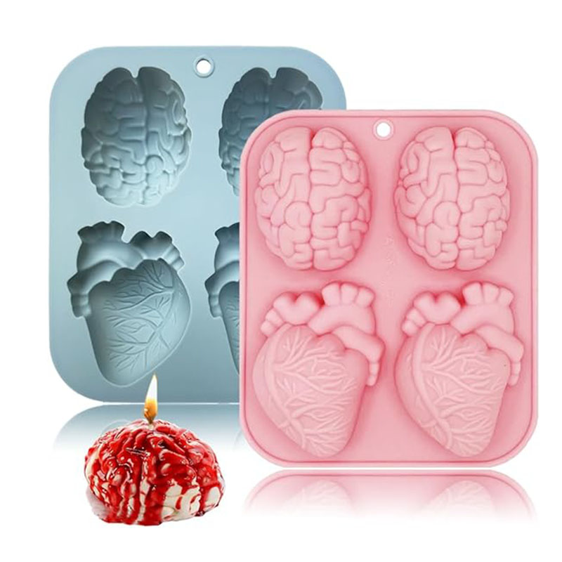 Human Brain And Heart Silicone - đánh giá và giá Candle Making Jelly