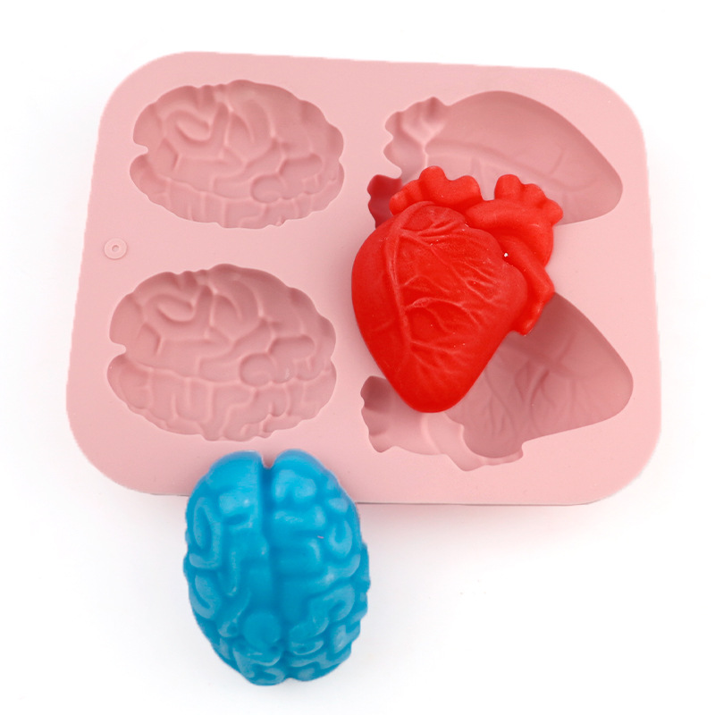 Human Brain And Heart Silicone - đánh giá và giá Candle Making Jelly