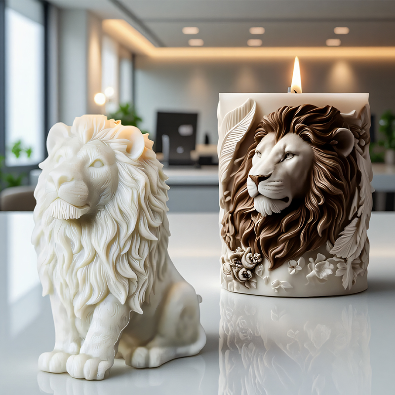 3D Lion Relief Candle Mold - F - đánh giá và giá Candle Making Temperature