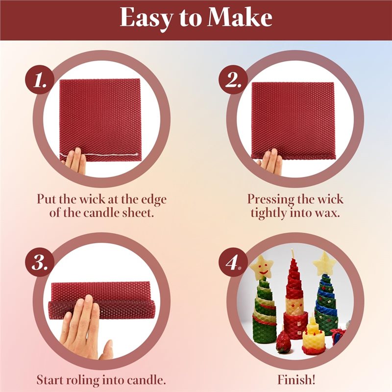 AT21-Bee Swax Sheets(24Pcs), 8 - đánh giá và giá Candle Making Kit Beeswax