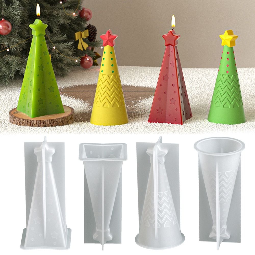 Silicone Christmas Cone Candle - đánh giá và giá Candle Making Kit Xmas