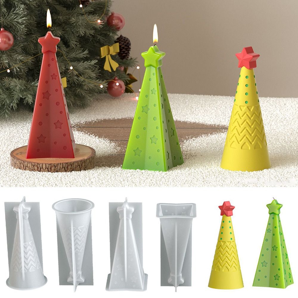 Silicone Christmas Cone Candle - đánh giá và giá Candle Making Kit Xmas