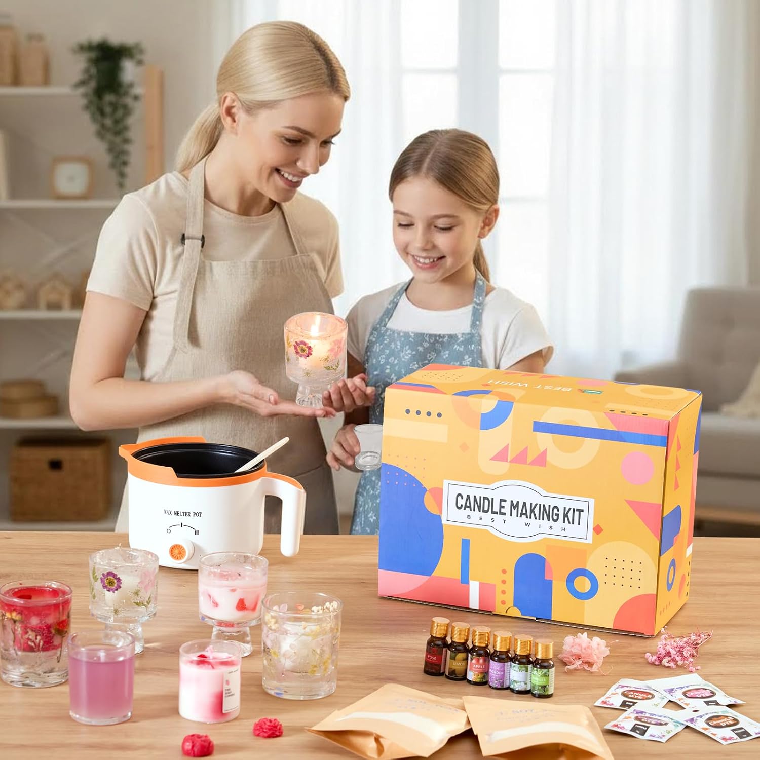 2-in-1 Soy & Jelly Wax DIY Can - đánh giá và giá Candle Making Kit For Beginners