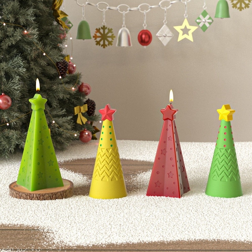 Silicone Christmas Cone Candle - đánh giá và giá Candle Making Kit Xmas