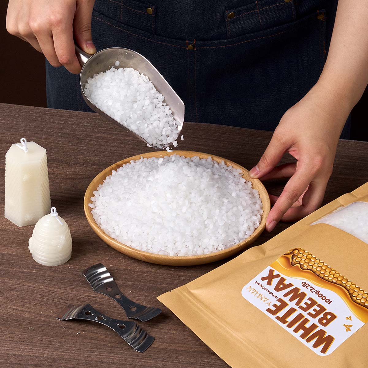 1000g Pure Natural Granular Wh - đánh giá và giá Candle Making Kit Beeswax