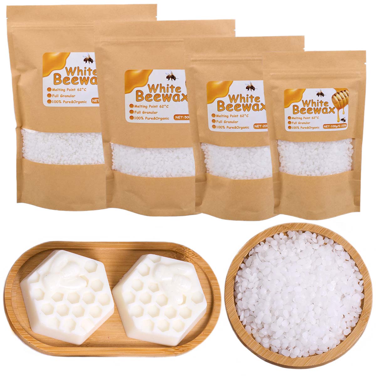 White Beeswax Pure Natural Gra - đánh giá và giá Candle Making Wicks