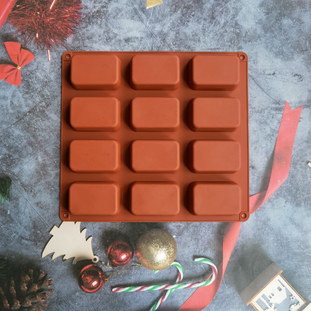 12 Cavity Square Silicone Soap - đánh giá và giá Candle Making Workshop