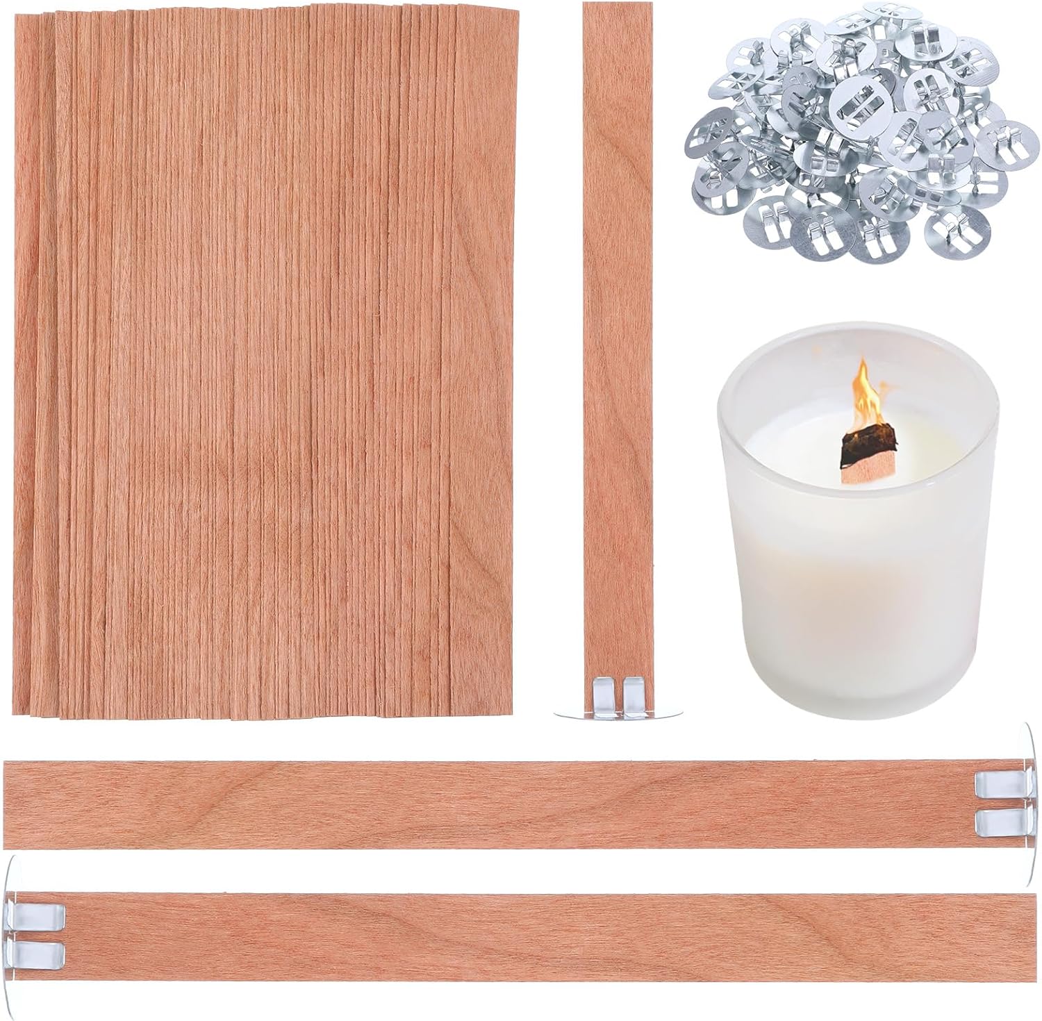 60Pcs Wood Wicks for Candles M - đánh giá và giá Candle Making Wicks