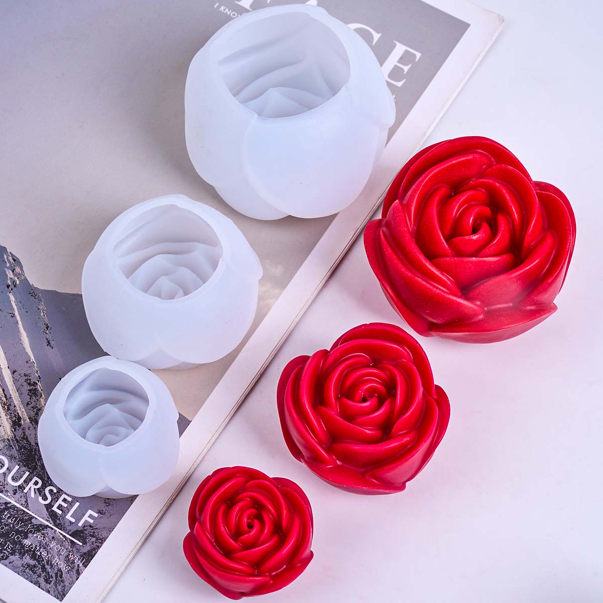 3D Flower Shape Silicone Candl - đánh giá và giá Candle Making Party