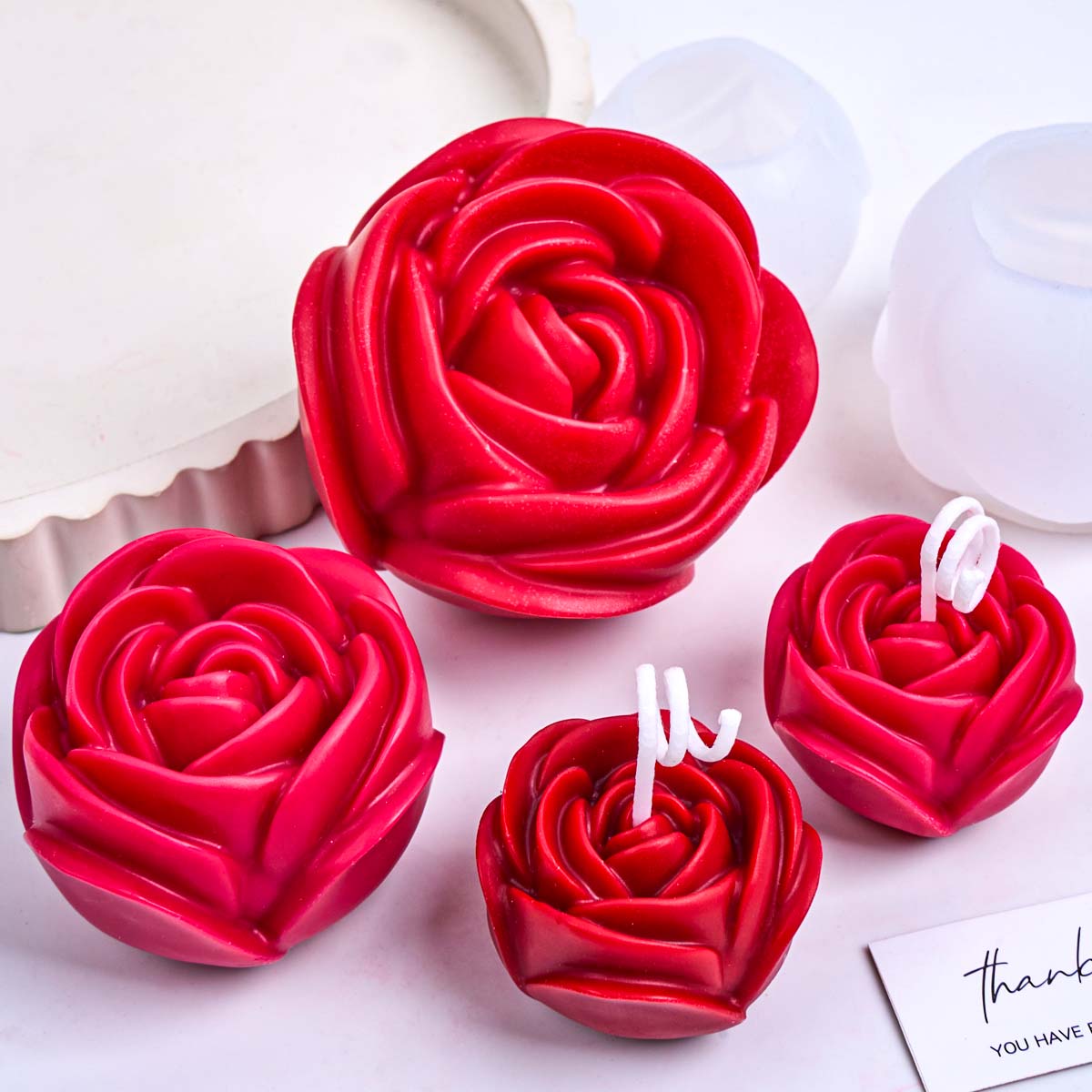 3D Flower Shape Silicone Candl - đánh giá và giá Candle Making Party