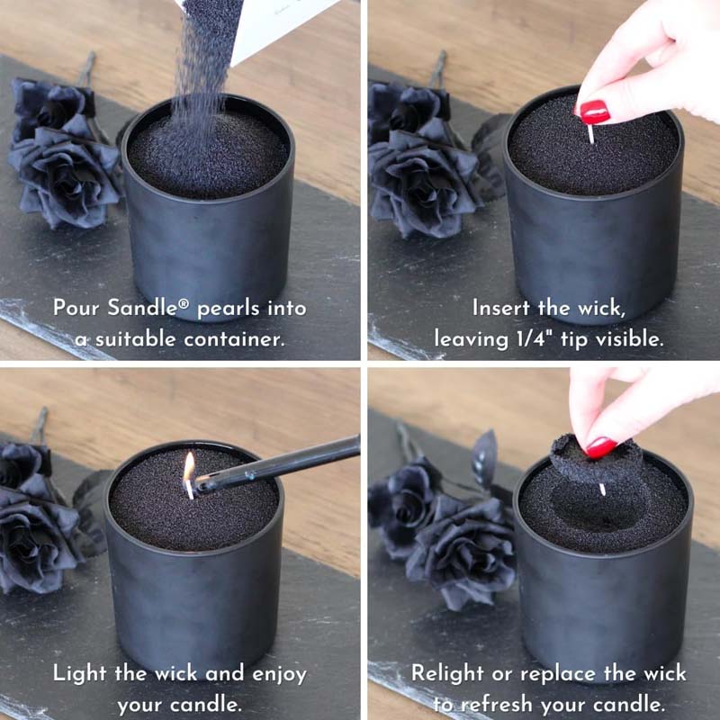 Black Candle Sand with Wick, 2 - đánh giá và giá Candle Making Wicks