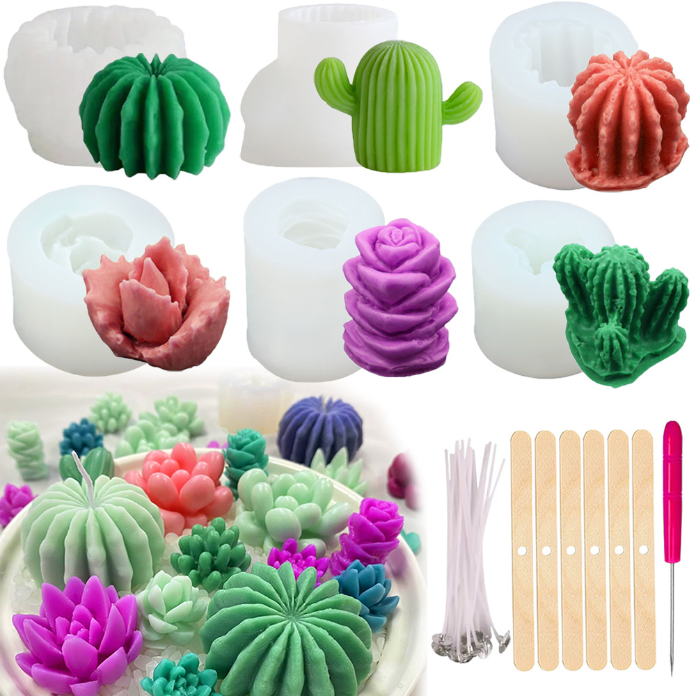 6pcs Succulent Silicone Candle - đánh giá và giá Candle Making Tips