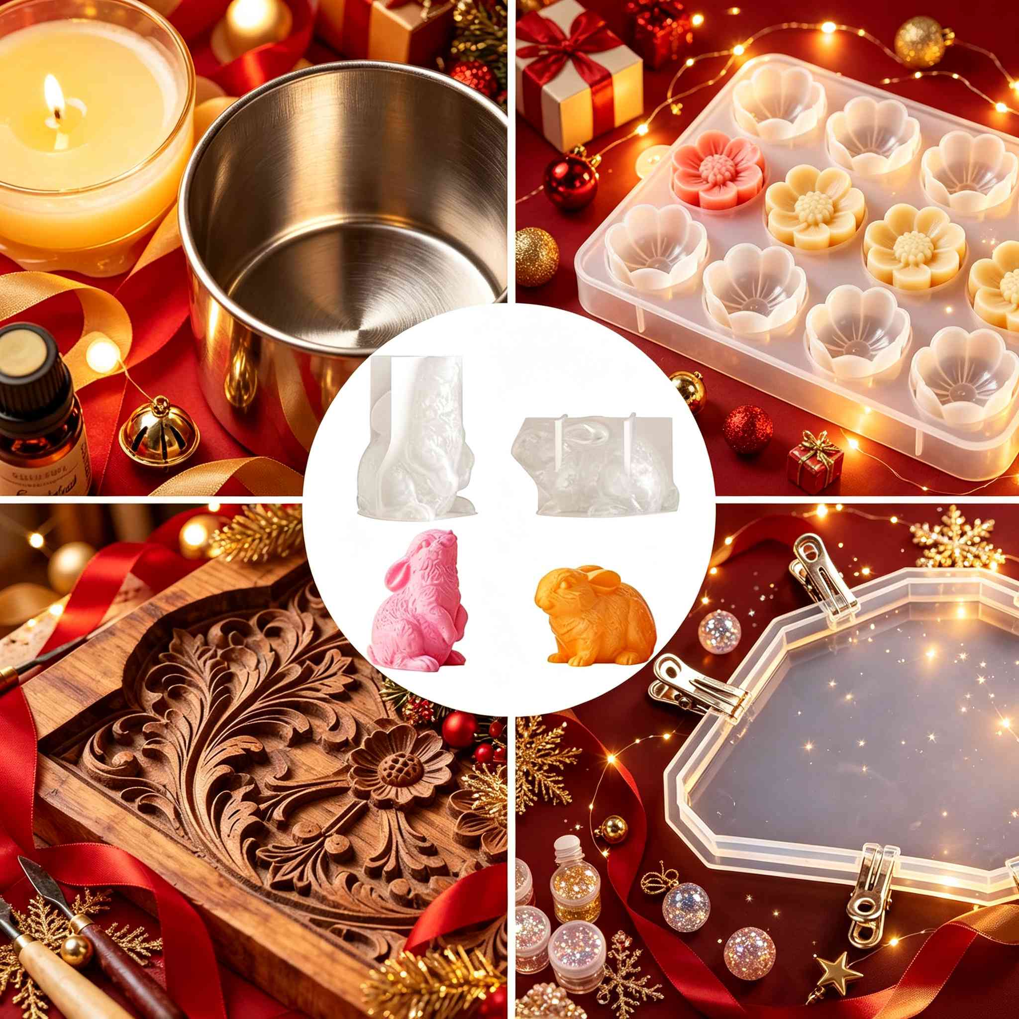 3D Rabbit Silicone Candle Mold - đánh giá và giá Candle Making Party