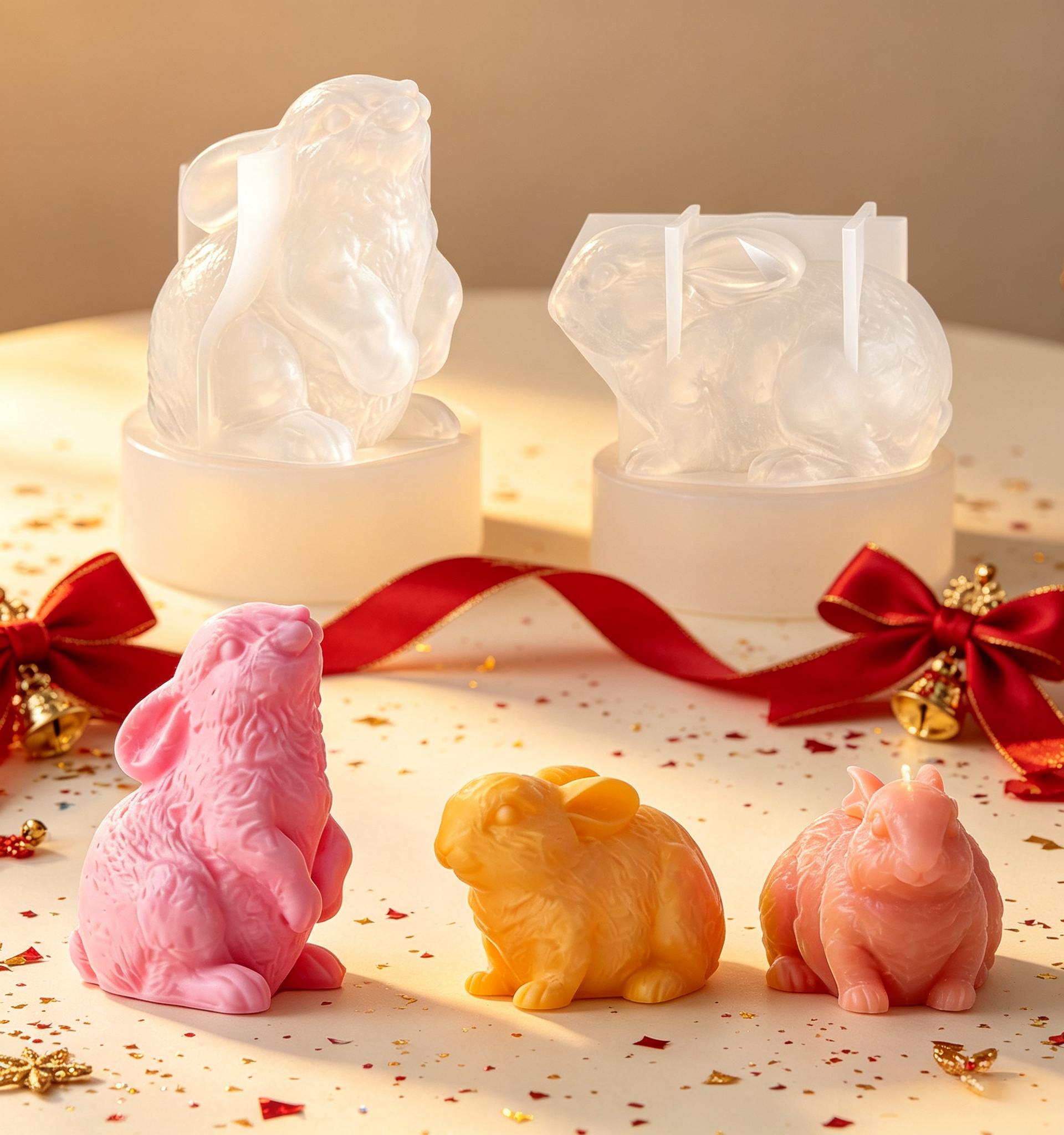 3D Rabbit Silicone Candle Mold - đánh giá và giá Candle Making Party