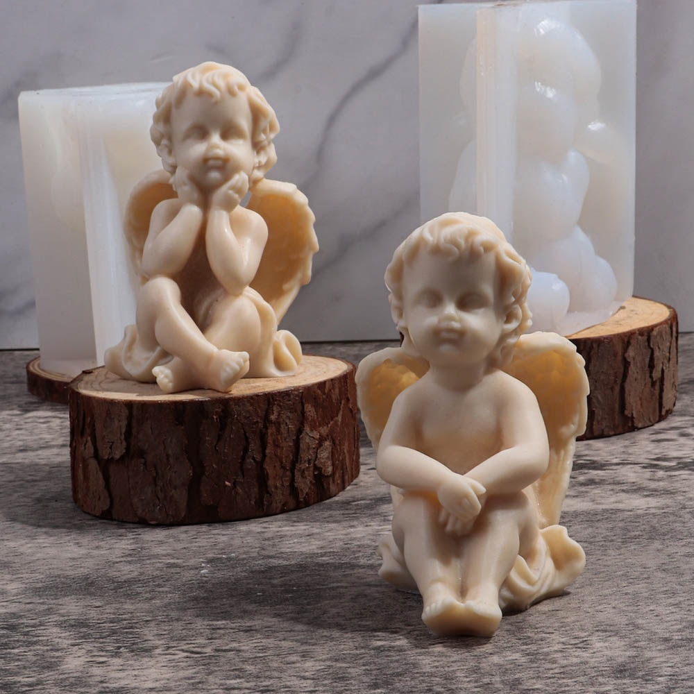 3D Angel Children Silicone Mol - đánh giá và giá Candle Making Tips