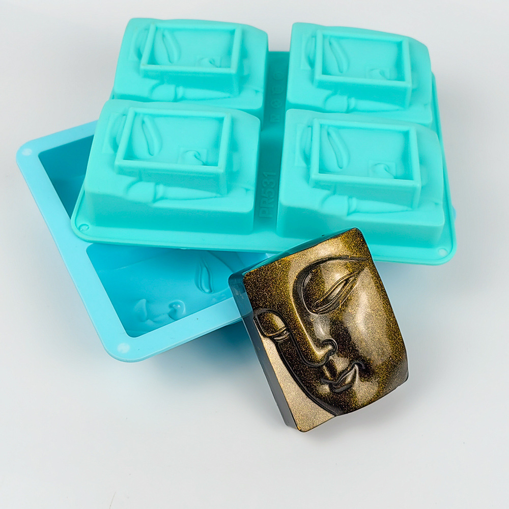 4 Holes Buddha Portrait Soap M - đánh giá và giá Candle Making Course